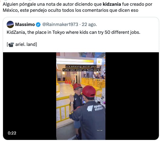 Usuarios defienden el origen mexicano de KidZania, luego de que aseguraran era de Japón