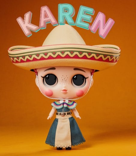 Muñeca ‘adelita’ con nombre 3D