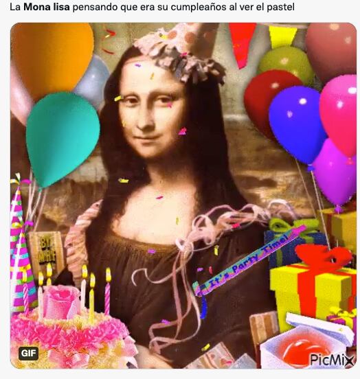 Memes del pastelazo a La Mona Lisa