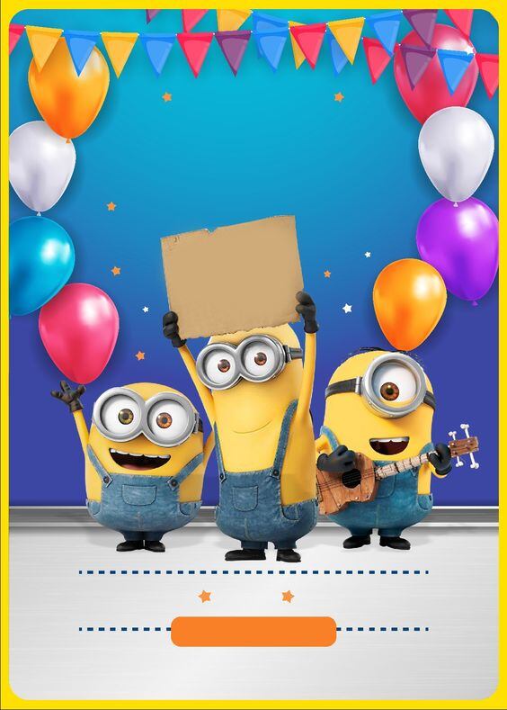 Tarjetas de Mi Villano Favorito 4 de cumpleaños