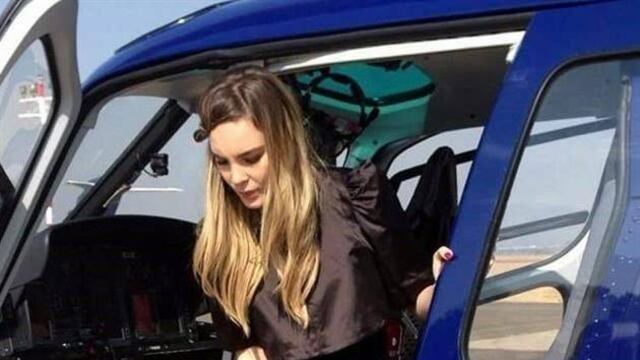 Belinda descendiendo de helicóptero de SSP Michoacán