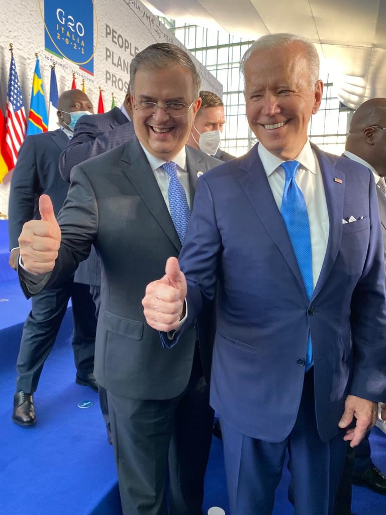 Marcelo Ebrard y Joe Biden