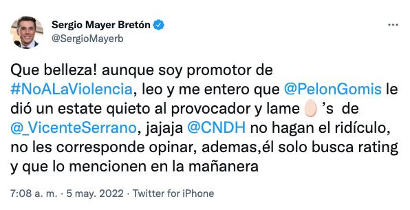 Sergio Mayer sobre incidente entre Héctor Suárez Gomís y Vicente Serrano