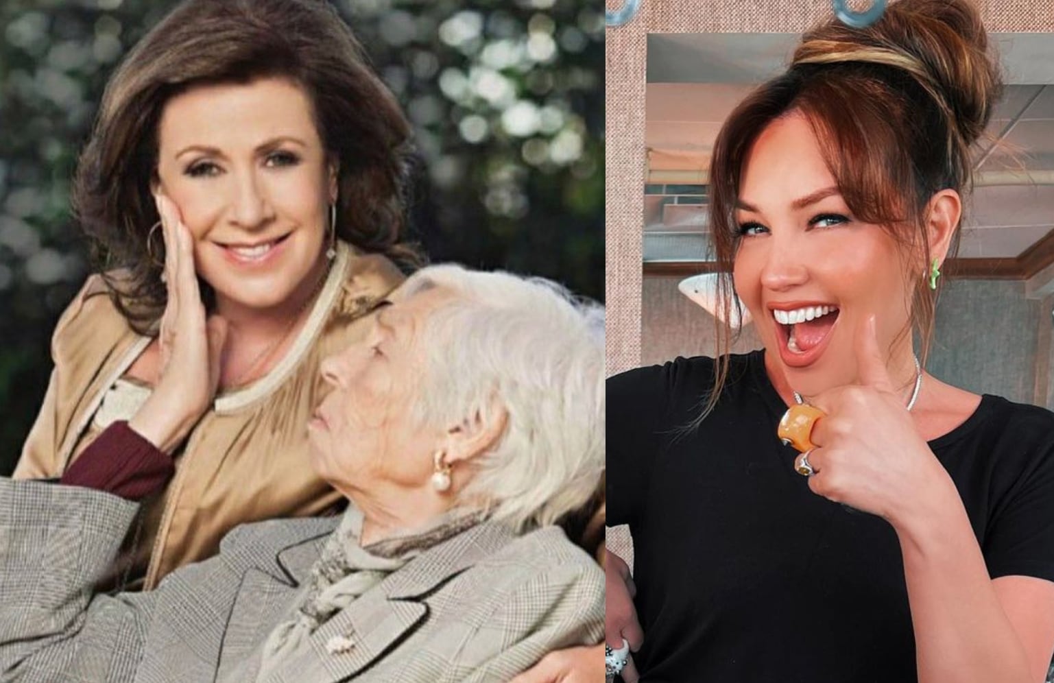 Thalía y Laura Zapata
