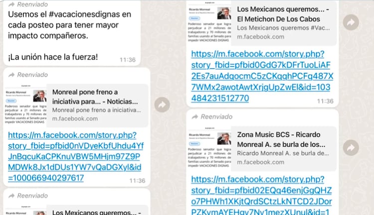 Evidencias de Ricardo Monreal donde con bots lo atacan