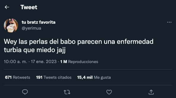 Yeri Mua en Twitter opina respecto a las perlas de Babo de Cartel de Santa