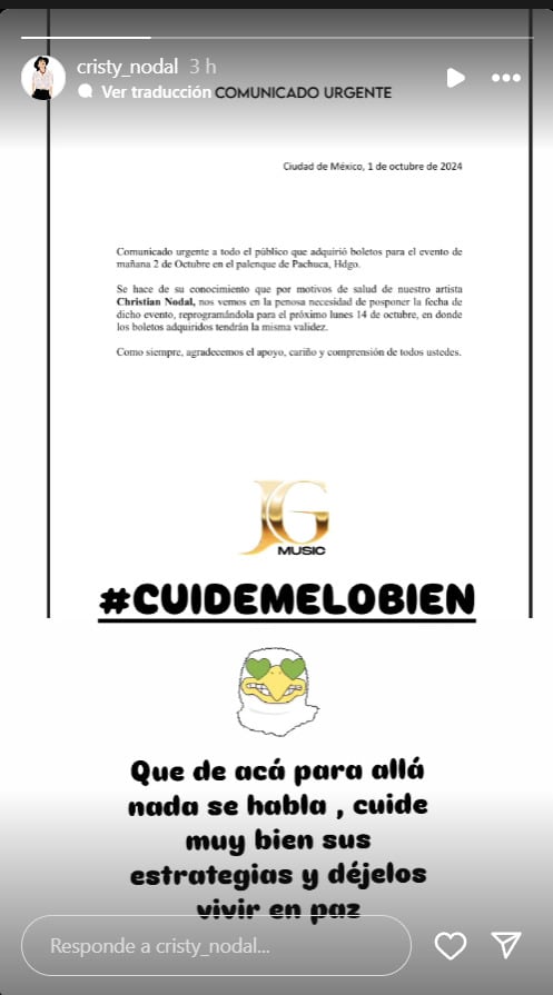 Historia de Cristy Nodal, ¿dedicada a Pepe Aguilar?