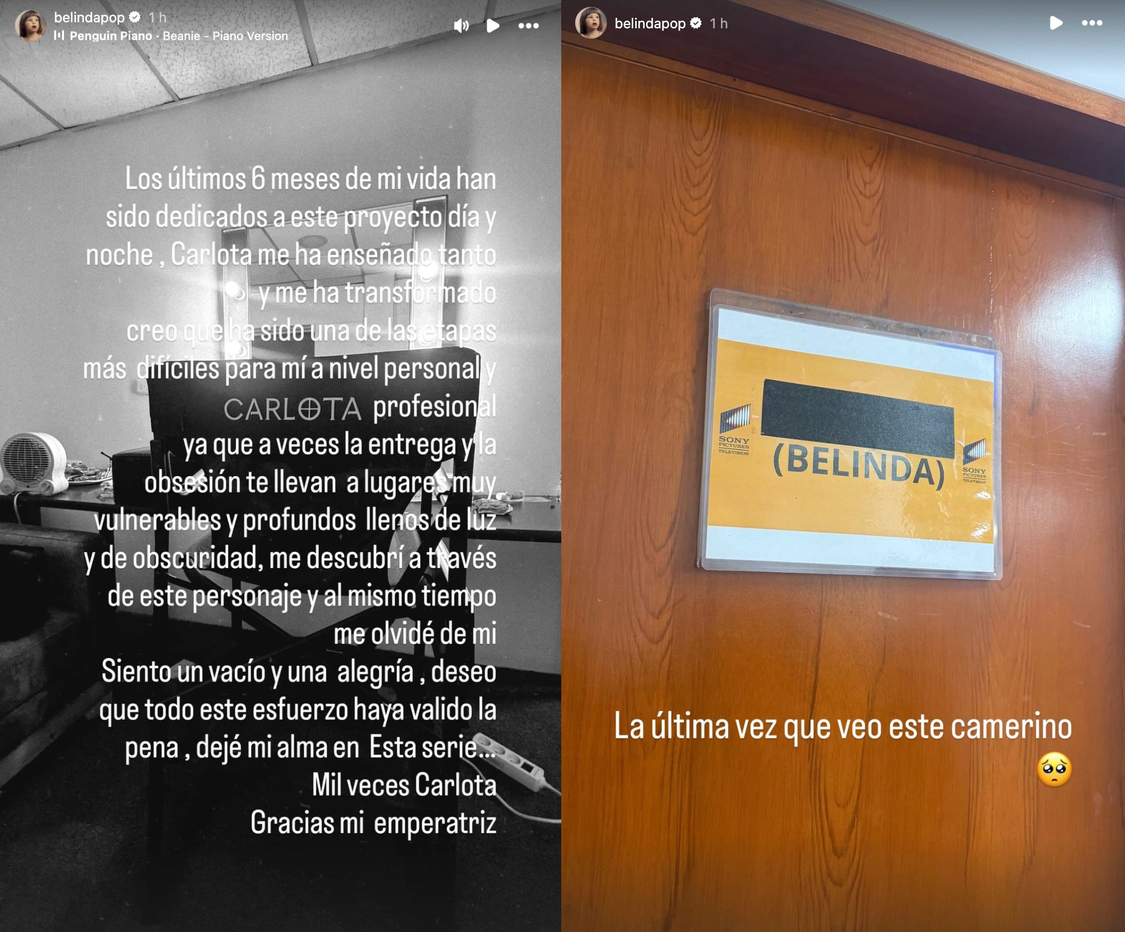 Belinda se despide de Carlota