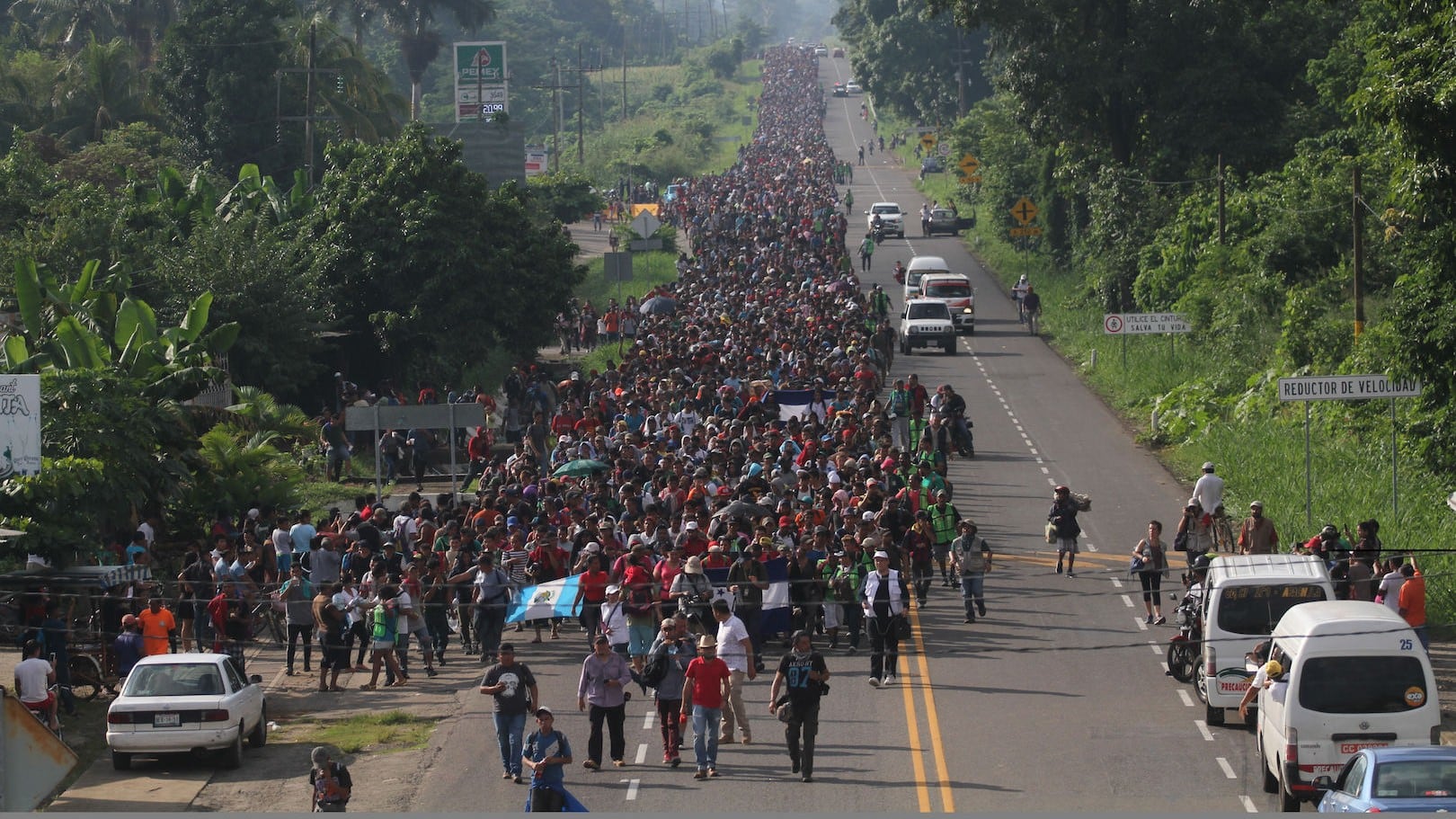 Caravana migrante en Chiapas