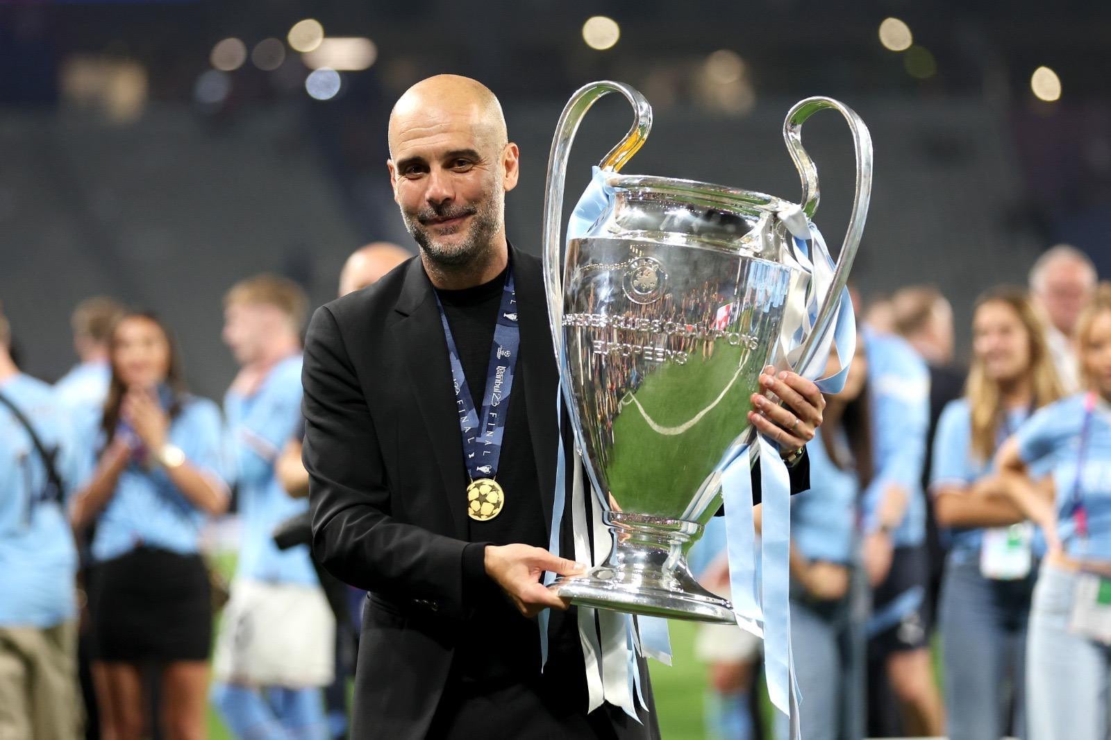 Pep Guardiola fue el entrenador en la época gloriosa del Manchester City