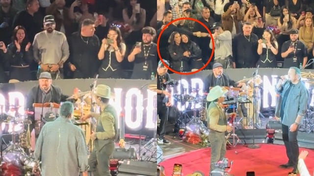 Ángela Aguilar llora en el concierto de Christian Nodal por Pepe Aguilar