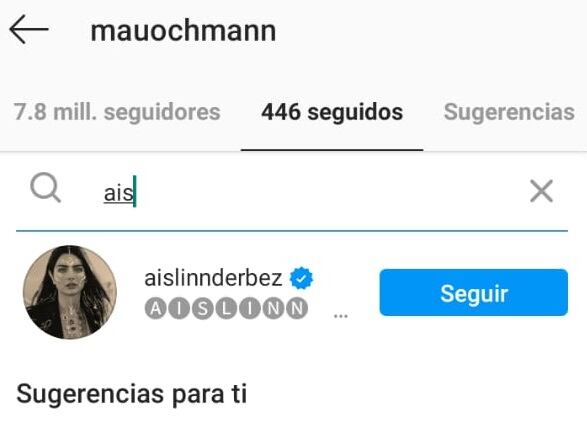 Mauricio sigue en IG a Aislinn Derbez