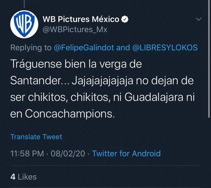 Warner insultó a Tigres en Twitter