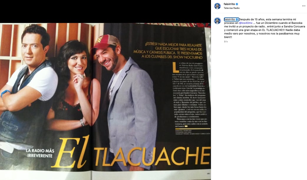 Faisy anuncia su salida de los 40
