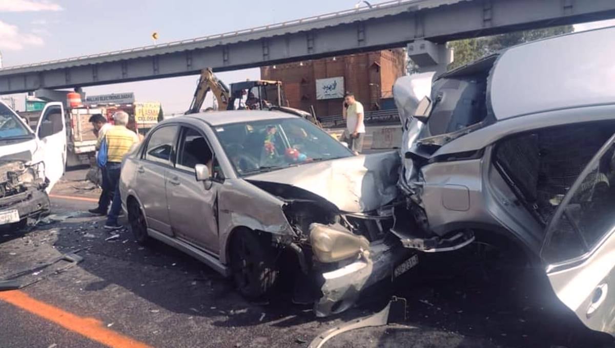 Carambola en la autopista México-Puebla