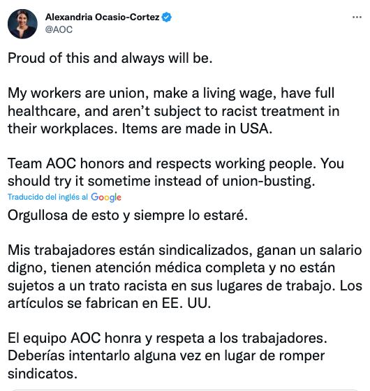 Tuit Alexandria Ocasio-Cortez