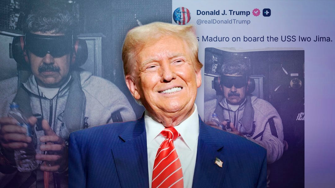 Donald Trump comparte foto oficial del arresto de Nicolás Maduro