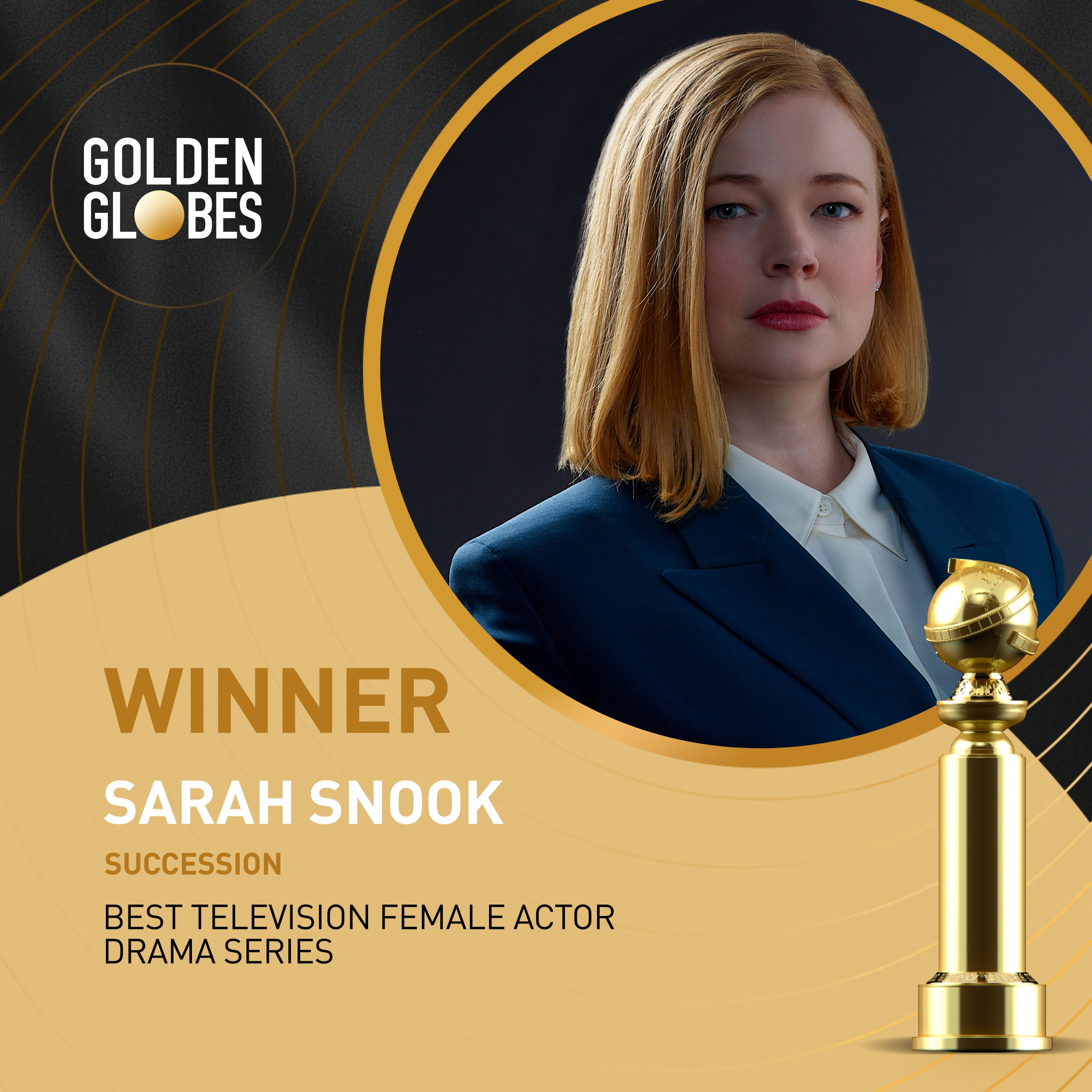 Sarah Snook, ganadora Globos de Oro 2024