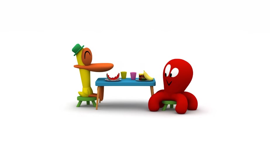 Pocoyó aprende a cocinar