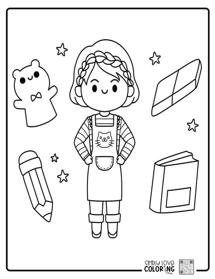 Dibujos de maestros para imprimir y colorear por el Día del Maestro el 15 de mayo