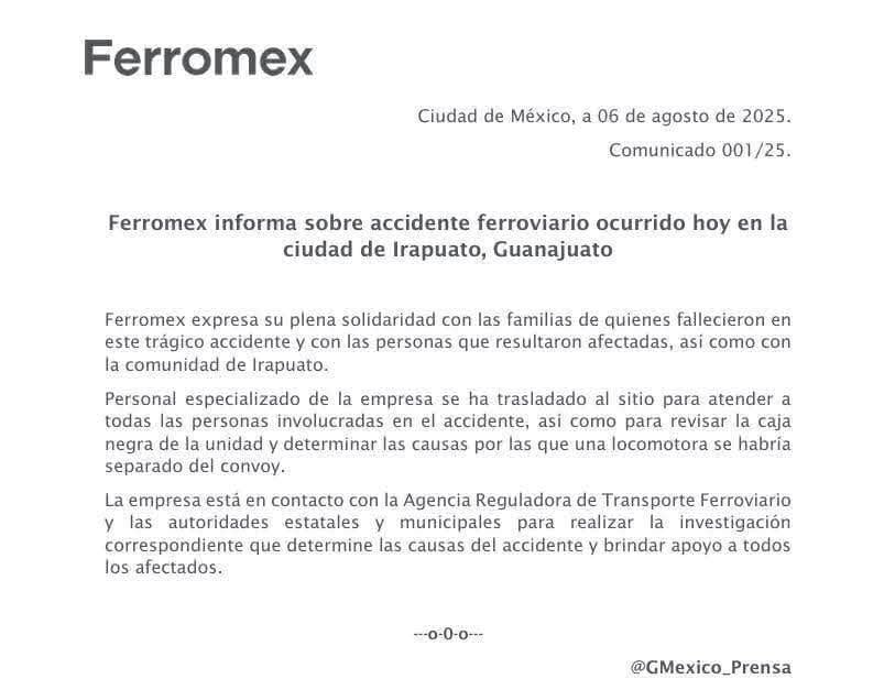 Accidente de tren en Irapuato que dejó varios muertos