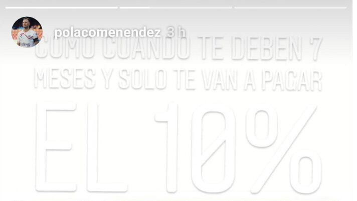 Menéndez se quejó en Instagram