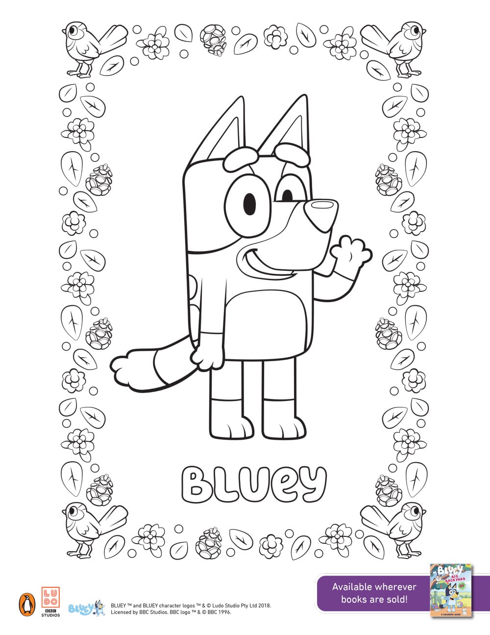 Dibujo de Pascua de Bluey