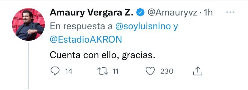 Amaury Vergara prometió identificar al pseudoaficionado del Club Chivas que amenazó a fans del Atlas.
