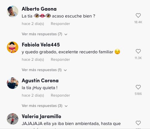 Comentarios de TikTok
