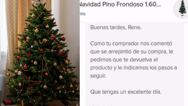 Compra árbol de Navidad en Mercado Libre; lo devuelve en enero.