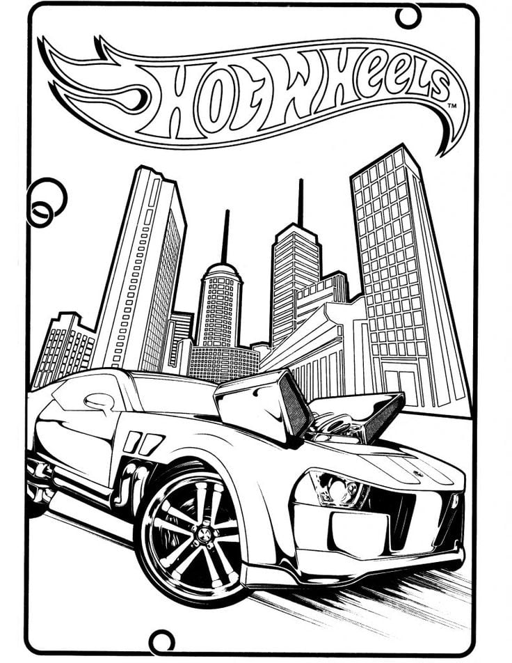 Dibujos de Hot Wheels para imprimir y colorear