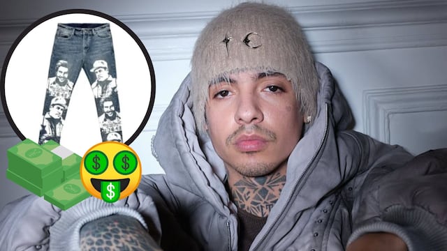 Precio del pantalón de Natanael Cano con caras de 'El Chapo' Guzmán y Pablo Escobar.