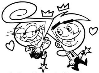 Dibujos de Cosmo y Wanda para colorear