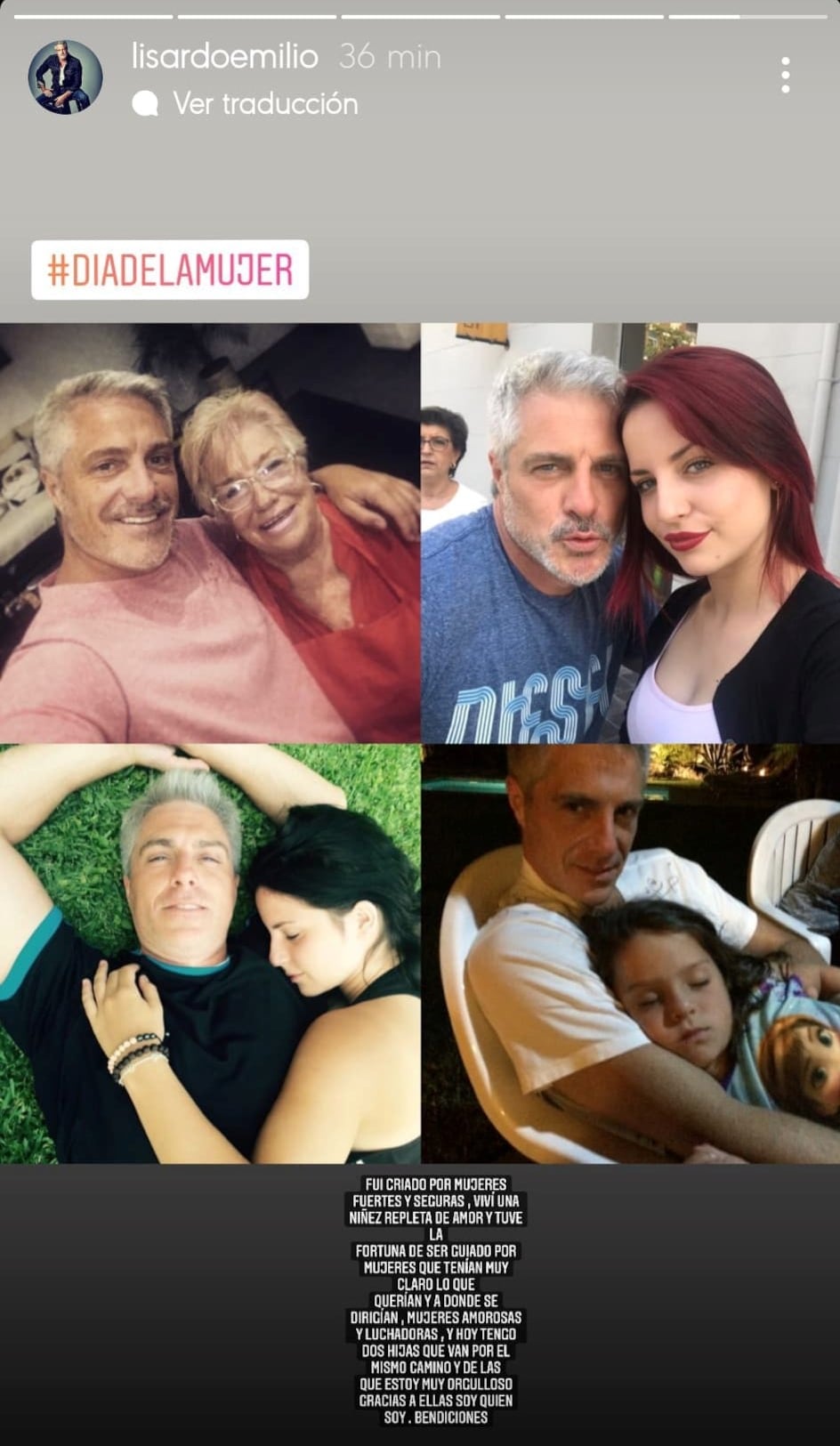 Lisardo manda mensaje por el Día de la Mujer.