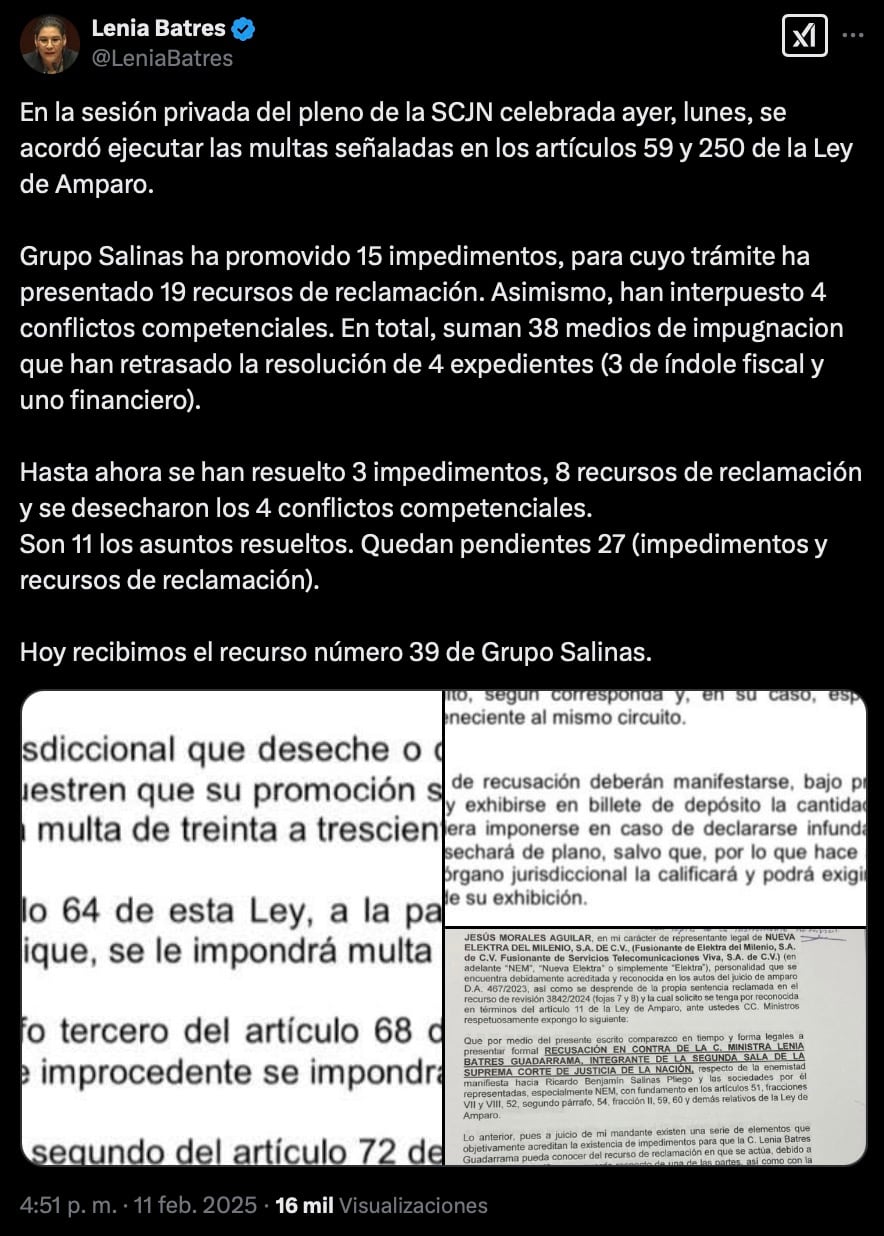 Lenia Batres confirma multas contra Grupo Elektra por estrategia dilatoria