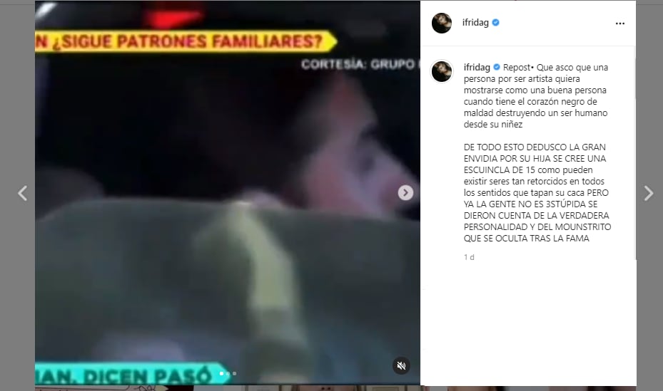 Frida Sofía despotrica contra Alejandra Guzmán.