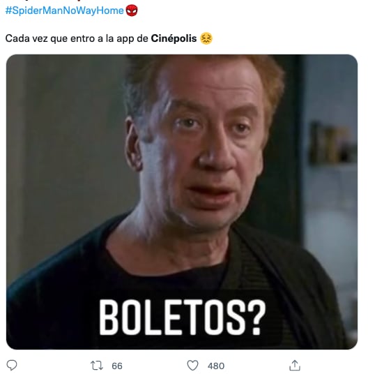 Memes de la caída de Cinépolis y Cinemex  tras la preventa de 'Spider-Man: No Way Home'
