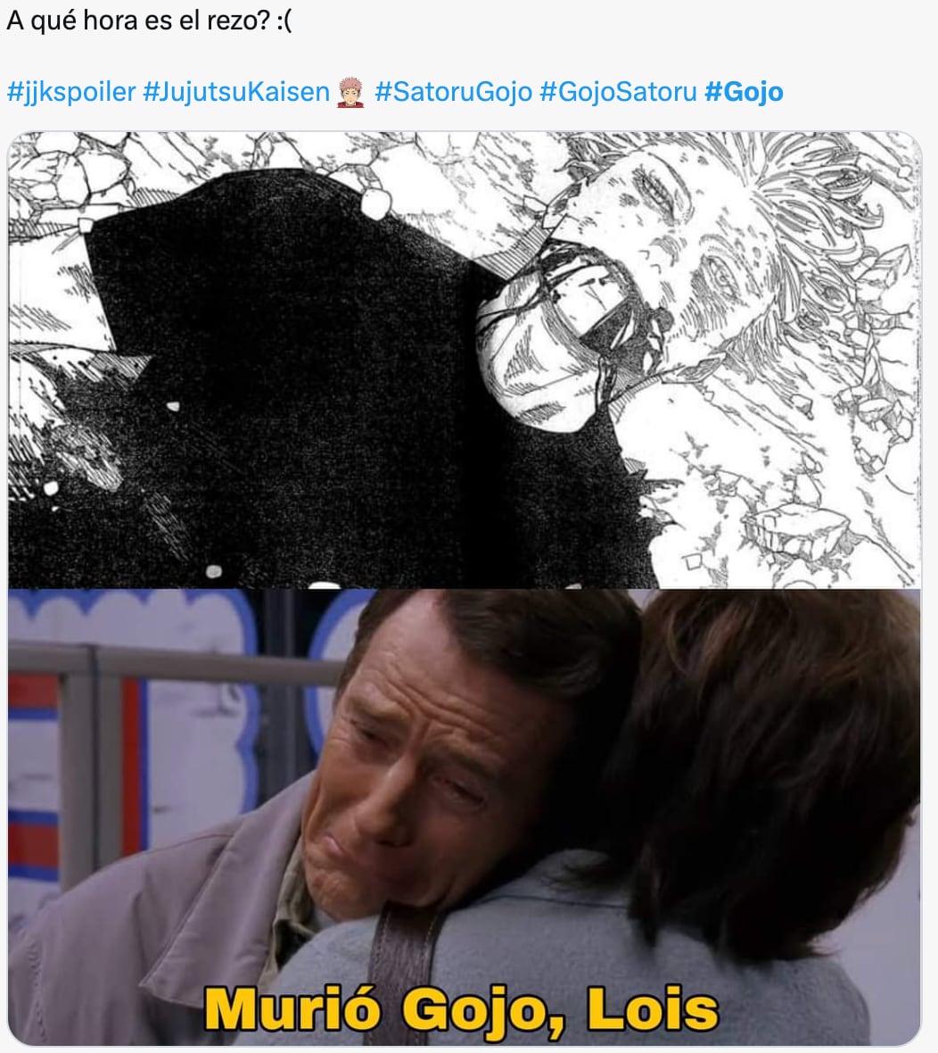 Reacciones a la muerte de Gojo en Jujutsu Kaisen