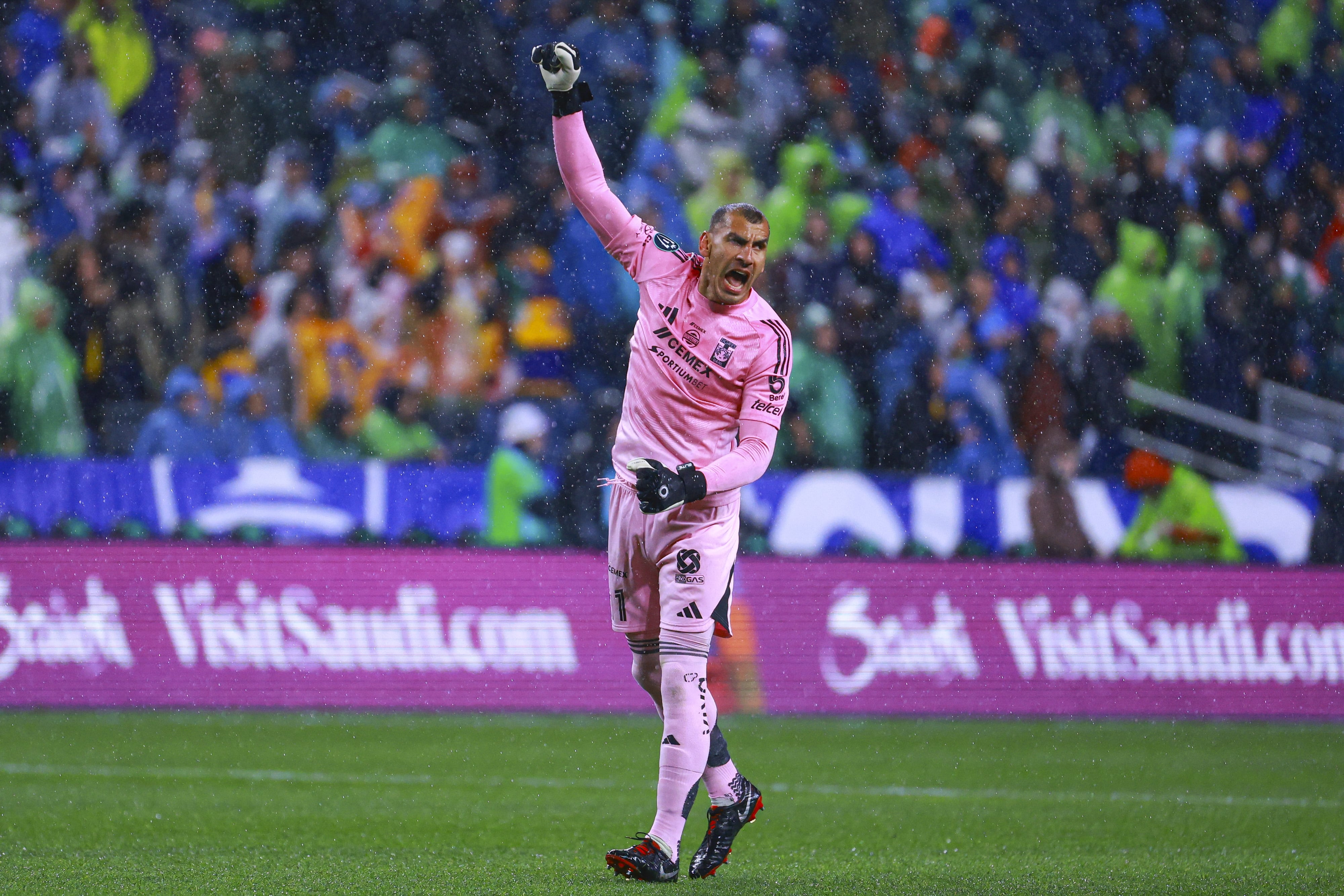 Nahuel Guzmán celebró efusivamente el pase a la semifinal de Concachampions de Tigres en cancha de Seattle Sounders