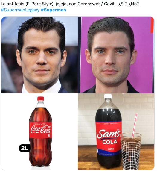 Elección de David Corenswet como Superman causa comparaciones con Henry Cavill y memes