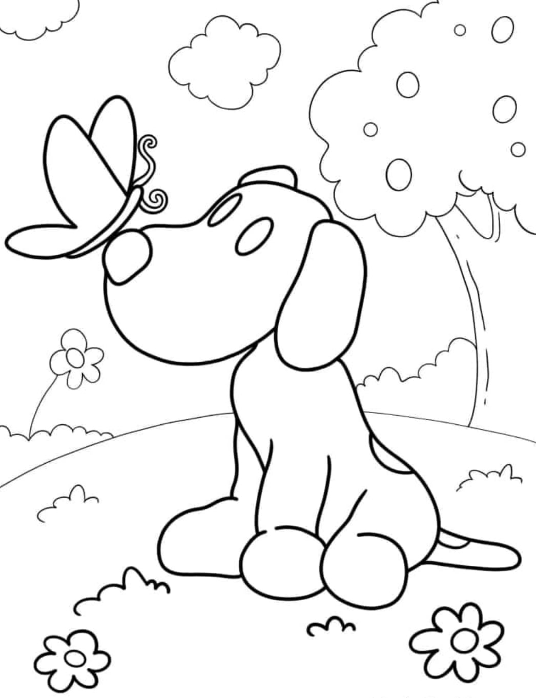Lula de Pocoyo con una mariposa en primavera