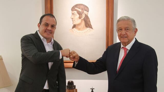 AMLO recibe a Cuauhtémoc Blanco en Palacio Nacional