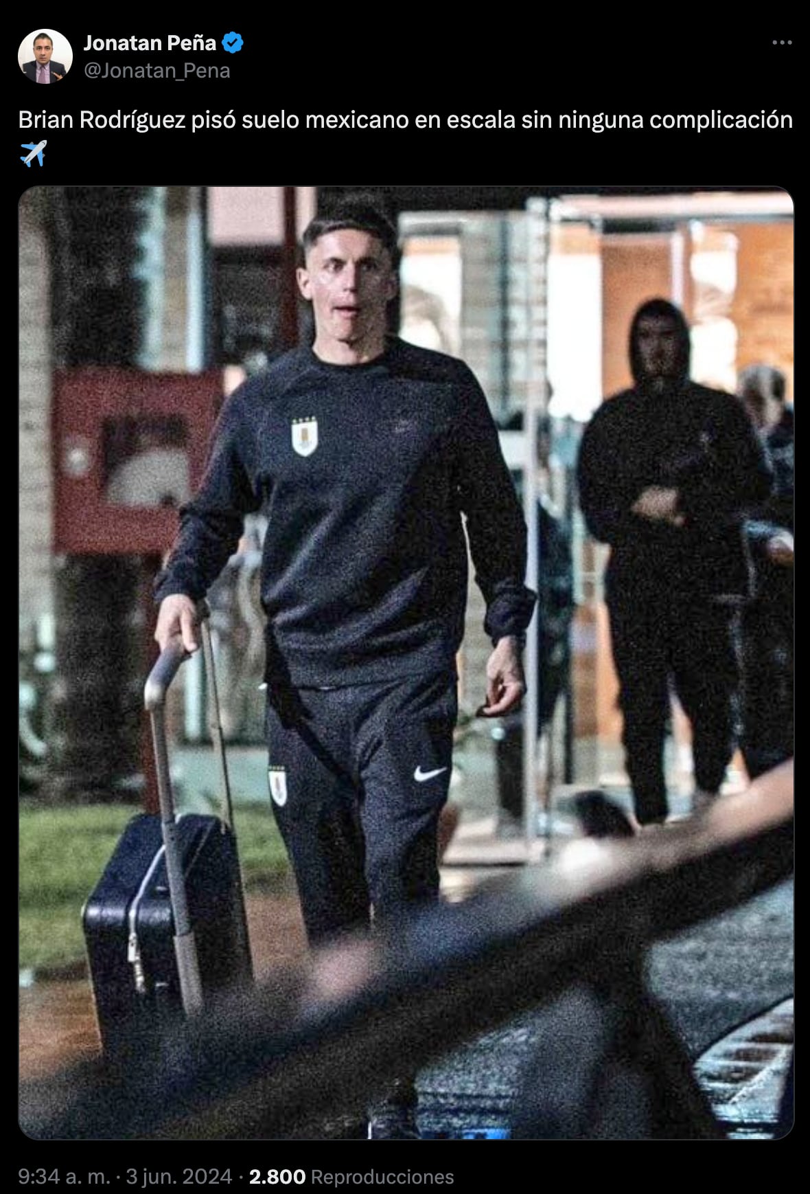 Brian Rodríguez hizo escala en México