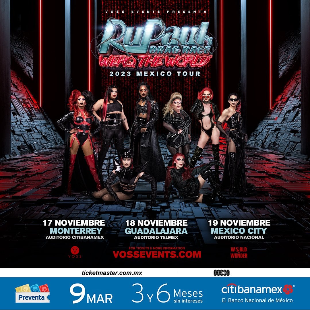 RuPaul's Drag Race: Precio del boleto para Werq The World Tour 2023 en México