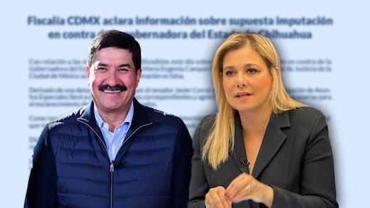 Fiscalía CDMX descarta delito en denuncia de Javier Corral contra Maru Campos