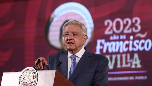 Andrés Manuel López Obrador, presidente de México durante conferencia matutina en Palacio Nacional