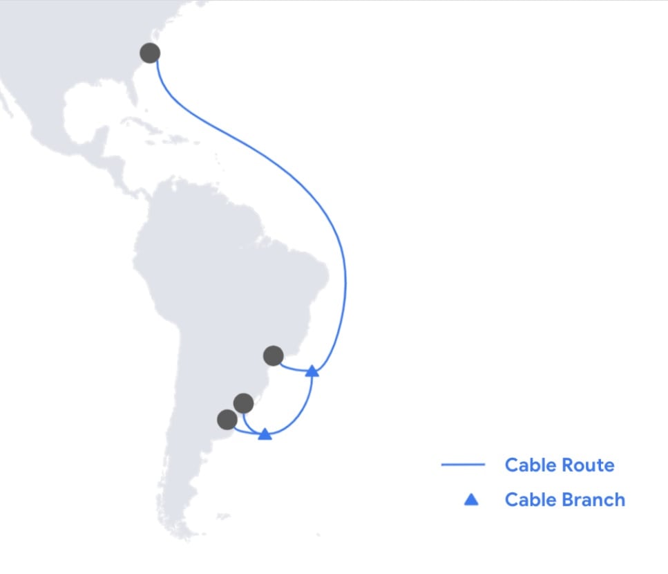 Google construirá un cable submarino para conectar E.U. con Latinoamérica