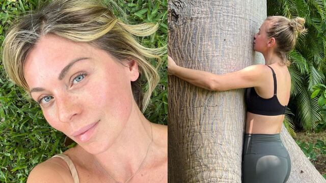 Ludwika Paleta besa un árbol y la llenan de halagos