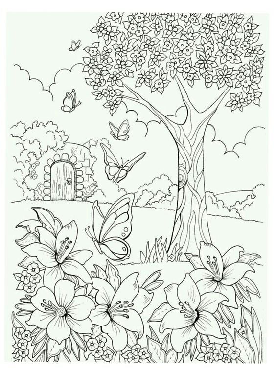Dibujos de primavera para colorear