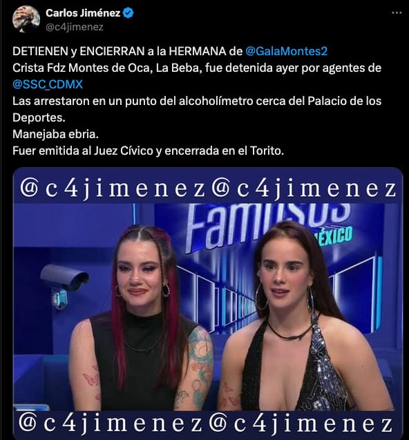 Beba Montes fue detenida y durmió en el Torito de CDMX.